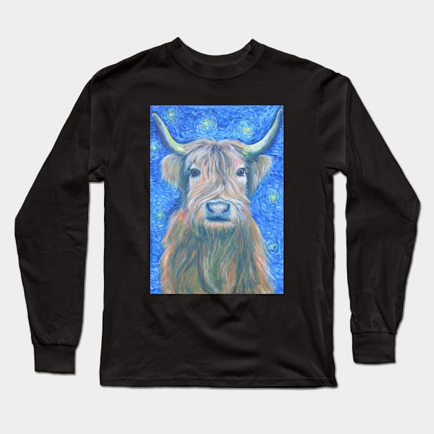 Starry Night Coo Long Sleeve T-Shirt by TimeTravellers